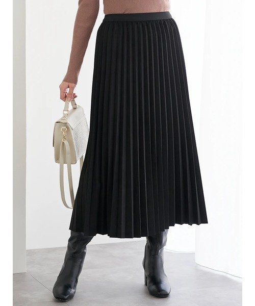 【ルディックパーク/LUDIC PARK】のマシュマロプリーツロング丈スカート インテリア・キッズ・メンズ・レディースファッション・服の通販 founy(ファニー) 　ファッション　Fashion　レディースファッション　Fashion for Women　スカート　Skirts　スウェット / スエット　Sweatshirt, Sweatwear　プリーツ　Pleats, Pleated　エレガント 上品　Elegant　黒|ID: prp329100004828804 ipo3291000000035143908