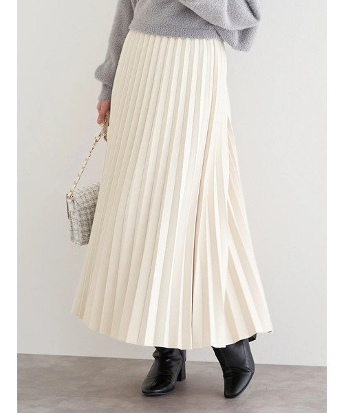 【ルディックパーク/LUDIC PARK】のマシュマロプリーツロング丈スカート インテリア・キッズ・メンズ・レディースファッション・服の通販 founy(ファニー) 　ファッション　Fashion　レディースファッション　Fashion for Women　スカート　Skirts　スウェット / スエット　Sweatshirt, Sweatwear　プリーツ　Pleats, Pleated　エレガント 上品　Elegant　オフホワイト|ID: prp329100004828804 ipo3291000000035143909