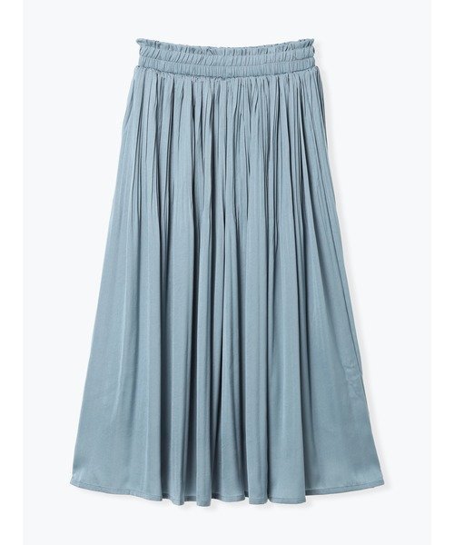 【ルディックパーク/LUDIC PARK】のサテンギャザーロングスカート インテリア・キッズ・メンズ・レディースファッション・服の通販 founy(ファニー) 　ファッション　Fashion　レディースファッション　Fashion for Women　スカート　Skirts　ロングスカート　Long Skirts / Maxi & Midi Skirts　ギャザー　Gathered, Ruffled　サテン　Satin, Glossy Fabric　スウェット / スエット　Sweatshirt, Sweatwear　ロング　Long, Long-Length　エレガント 上品　Elegant　ペールブルー|ID: prp329100004828808 ipo3291000000035143951