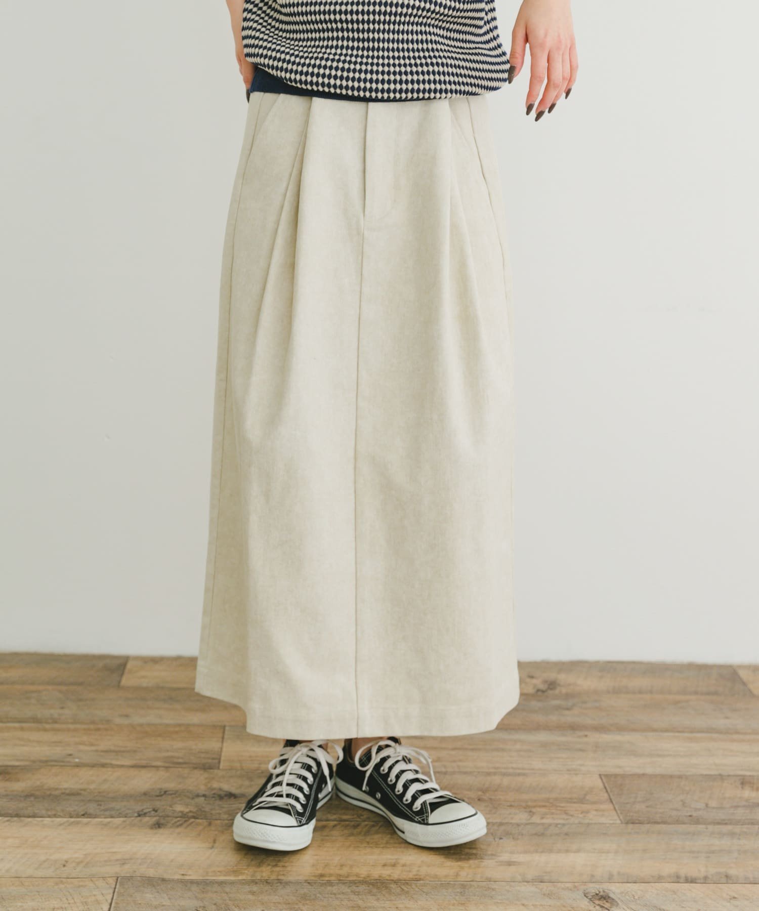 【アイテムズアーバンリサーチ/ITEMS URBAN RESEARCH】のウエストタックスカート インテリア・キッズ・メンズ・レディースファッション・服の通販 founy(ファニー) 　ファッション　Fashion　レディースファッション　Fashion for Women　スカート　Skirts　2025年　2025　2025春夏・S/S　Spring/Summer 2025 SS25　フィット　Fit, Slim Fit　夏　Summer　S/S・春夏　SS, Spring/Summer, Warm Season　ECRU|ID: prp329100004828810 ipo3291000000035143967