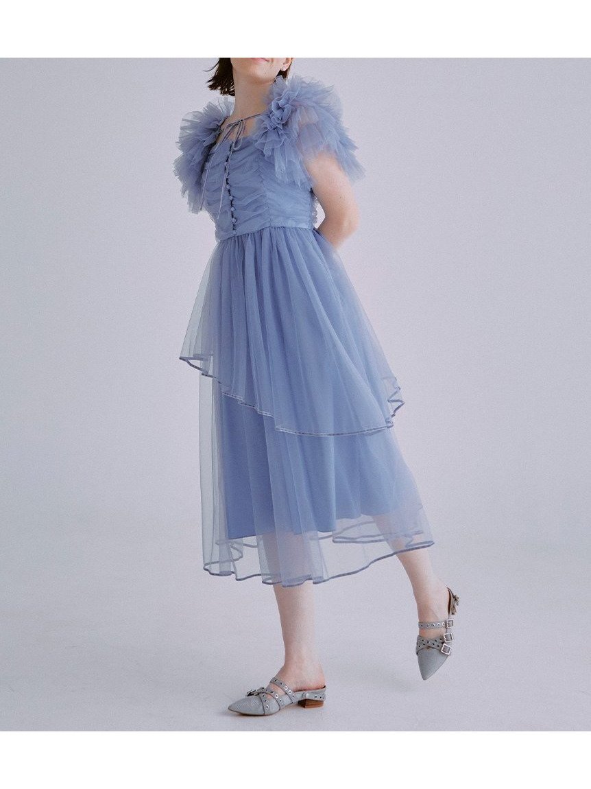 【ファーファー/FURFUR】のチュールボレロセットキャミドレス インテリア・キッズ・メンズ・レディースファッション・服の通販 founy(ファニー) 　ファッション　Fashion　レディースファッション　Fashion for Women　アウター　Coat / Outerwear Collection　ボレロ・ショート丈ジャケット / ドレス羽織りに　Boleros & Short Jackets　トップス・カットソー　Cut & Sew Tops　キャミソール&ノースリーブ　Camisoles & Sleeveless Tops　ワンピース　Dresses　フォーマル・パーティードレス・結婚式用ドレス　Elegant & Casual Dresses　スマート　Smart, Elegant　ドレス　Dress, One-Piece　ボレロ　Bolero, Short Cardigan　BLU[086]|ID: prp329100004828815 ipo3291000000035144025