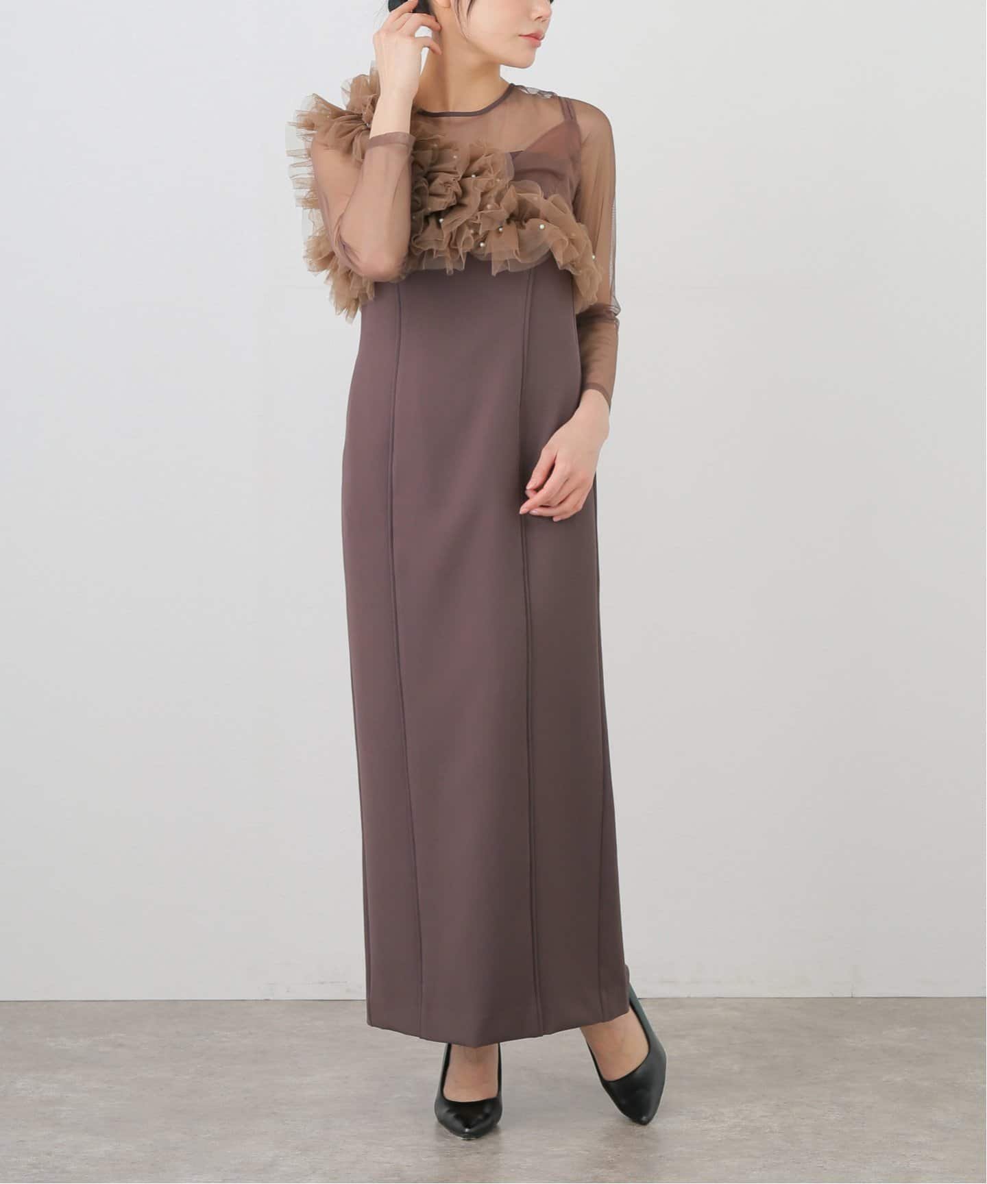 【ラ トータリテ/La TOTALITE】のコンビドレス インテリア・キッズ・メンズ・レディースファッション・服の通販 founy(ファニー) ファッション Fashion レディースファッション Fashion for Women ワンピース Dresses フォーマル・パーティードレス・結婚式用ドレス Elegant & Casual Dresses 2025年 2025 2025春夏・S/S Spring/Summer 2025 SS25 コンビ Combo, Combination Style シンプル Simple, Minimal ダブル Double, Double-Breasted チュール Tulip, Tulip Motif ドレス Dress, One-Piece パイピング Piping, Trim Design パール Pearl, Pearl Accent ビスチェ Bustier, Corset Top ランダム Random, Irregular 結婚式 Wedding ブラウン|ID: prp329100004828839 ipo3291000000035144338