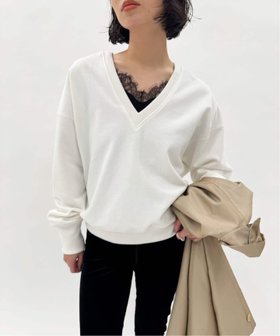 【エディット フォー ルル/edit.for LuLu】のディープVネックスウェット 人気、トレンドファッション・服の通販 founy(ファニー) ファッション Fashion レディースファッション Fashion for Women トップス・カットソー Cut & Sew Tops レディースパーカー・カジュアルフーディー Casual Hoodies & Sweatshirts スウェット・クルーネックトップス Sweatshirts & Crewnecks / Relaxed Fit Sweat Tops Vネックトップス V-Neck Tops / V-Cut Neckline Shirts おすすめ Recommended / Our Picks アシンメトリー Asymmetrical Style スウェット / スエット Sweatshirt, Sweatwear スマート Smart, Elegant バイアス Bias, Diagonal Cut フェミニン Feminine, Girly ボトム Bottoms, Lower Wear ルーズ Loose, Oversized 再入荷 Restock / Back in Stock |ID:prp329100004828842