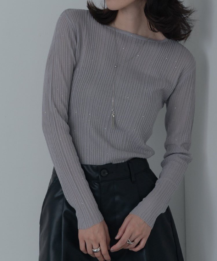 【インディヴィ/INDIVI】のシアースパンコールニット インテリア・キッズ・メンズ・レディースファッション・服の通販 founy(ファニー) ファッション Fashion レディースファッション Fashion for Women トップス・カットソー Cut & Sew Tops ニット Knit Tops & Sweaters インナー Innerwear キャミ Camisole, Cami Top スパンコール Sequins, Sequin Embellishment ベーシック Basic, Essential グレー|ID: prp329100004828851 ipo3291000000035144472