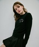 【エイミーイストワール/eimy istoire】のEIMYロゴニットトップス 人気、トレンドファッション・服の通販 founy(ファニー) ファッション Fashion レディースファッション Fashion for Women トップス・カットソー Cut & Sew Tops ニット Knit Tops & Sweaters インナー Innerwear コンパクト Compact, Small Size シンプル Simple, Minimal ジャケット Jacket, Outerwear チャーム Charm, Pendant なめらか Smooth, Silky Texture バランス Balance, Style Balance パール Pearl, Pearl Accent フェミニン Feminine, Girly フロント Front, Front Design 再入荷 Restock / Back in Stock ビジネス 仕事 通勤 Business / Work / Commuting thumbnail BLACK|ID: prp329100004828854 ipo3291000000035144525