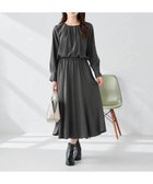 【アー ヴェー ヴェー/a.v.v】の【洗える】セットアップ見えサテンワンピース ダークグレー|ID: prp329100004828861 ipo3291000000035144628