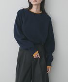 【センスオブプレイス/SENSE OF PLACE by URBAN RESEARCH】の『洗濯可』バイカラーレイヤードセーター 人気、トレンドファッション・服の通販 founy(ファニー) ファッション Fashion レディースファッション Fashion for Women 2025年 2025 2025-2026秋冬・A/W Autumn/Winter 2025–26 AW25–26 冬 Winter / This Winter A/W・秋冬 Autumn/Winter thumbnail ネイビー|ID: prp329100004828863 ipo3291000000035144644