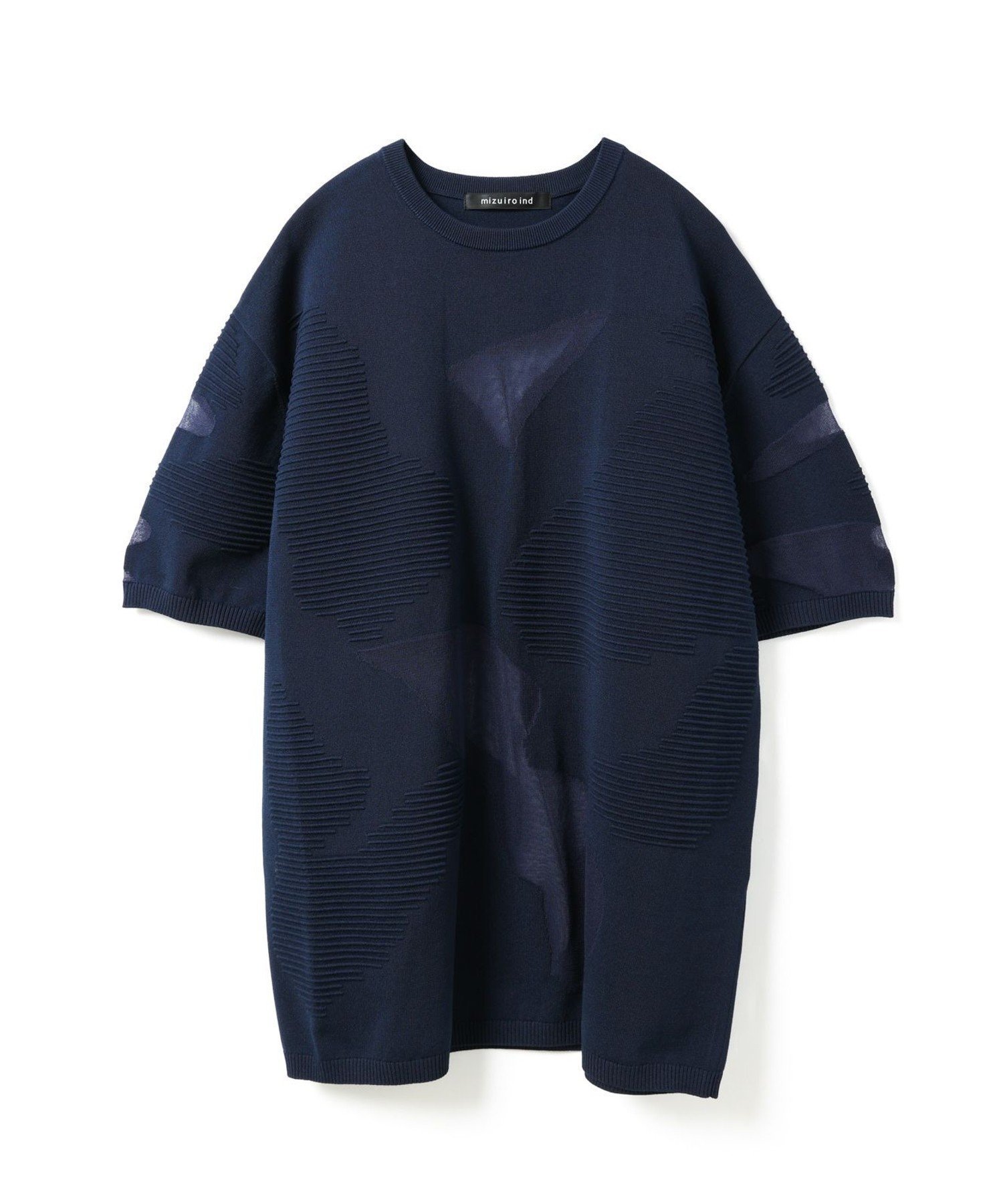 【マーコート/MARcourt】のmizuiro ind シアーパターンチュニック インテリア・キッズ・メンズ・レディースファッション・服の通販 founy(ファニー) ファッション Fashion レディースファッション Fashion for Women トップス・カットソー Cut & Sew Tops インナー Innerwear シアー Sheer, See-Through チュニック Tunic, Long Top ポケット Pocket, Pocket Detail ネイビー|ID: prp329100004828870 ipo3291000000035144757