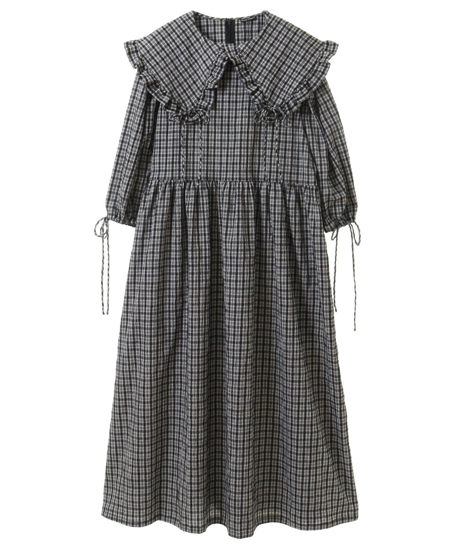 【キャンディストリッパー/Candy Stripper】のSUMMER TIME CHECK ONE-PIECE 人気、トレンドファッション・服の通販 founy(ファニー) 　ファッション　Fashion　レディースファッション　Fashion for Women　ガーリー　Girly, Feminine Style　サッカー　Seersucker, Summer Fabric　チェック　Check, Plaid, Tartan　フリル　Frill, Ruffle　リボン　Ribbon, Bow　夏　Summer　 other-1|ID: prp329100004828877 ipo3291000000035144863