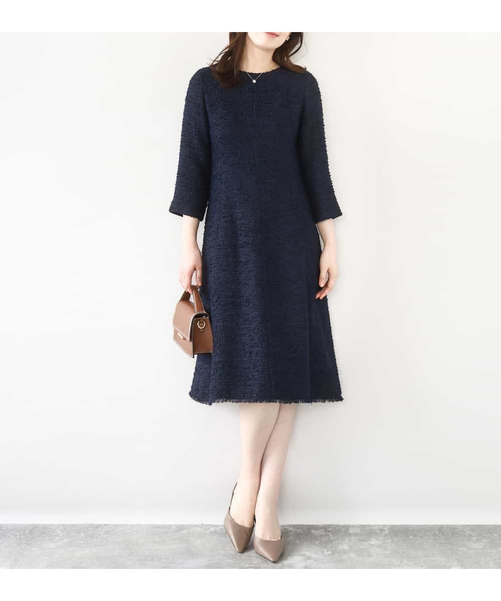 【オフオン/ofuon】のセットアップ対応 ツイードデザインワンピース/WEB限定 人気、トレンドファッション・服の通販 founy(ファニー) 　ファッション　Fashion　レディースファッション　Fashion for Women　ワンピース　Dresses　アクセサリー　Fashion Accessories　春　Spring　秋　Autumn　ジャケット　Jacket, Outerwear　セットアップ　Set-Up, Coordinated Outfit　ツイード　Twill, Twill Weave　ラウンド　Round, Round Neck　冬　Winter / This Winter　夏　Summer　 other-1|ID: prp329100004828878 ipo3291000000035144871