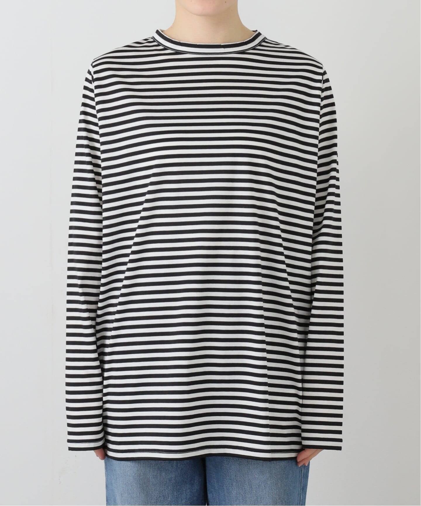 【ジャーナルスタンダード ラックス/journal standard luxe】のコンパクトボーダー プルオーバー インテリア・キッズ・メンズ・レディースファッション・服の通販 founy(ファニー) 　ファッション　Fashion　レディースファッション　Fashion for Women　トップス・カットソー　Cut & Sew Tops　カジュアルプルオーバー・ニットトップス　Pullovers & Knit Tops / Casual Pullovers　2025年　2025　2025-2026秋冬・A/W　Autumn/Winter 2025–26 AW25–26　コンパクト　Compact, Small Size　スマート　Smart, Elegant　ベーシック　Basic, Essential　ボーダー　Border, Stripe　ブラック|ID: prp329100004828882 ipo3291000000035144990