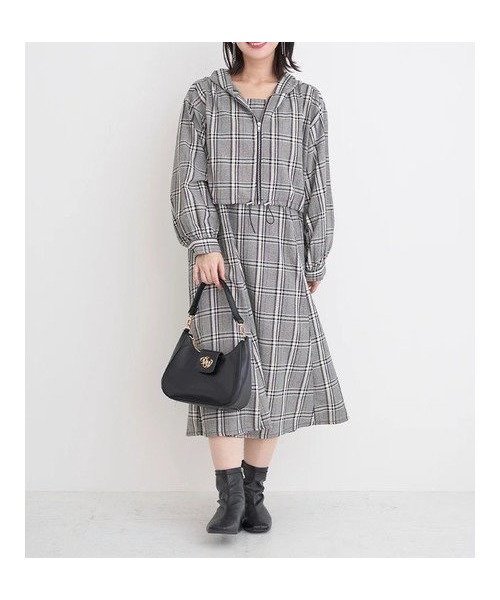 【ジェイ アンド シュプール/Re J&SUPURE】のSET チェック柄フードブルゾン×キャミワンピース インテリア・キッズ・メンズ・レディースファッション・服の通販 founy(ファニー) 　ファッション　Fashion　レディースファッション　Fashion for Women　アウター　Coat / Outerwear Collection　ブルゾンジャケット・スポーティアウター　Blouson Jackets　ワンピース　Dresses　キャミソールワンピース　Camisole Dresses　インナー　Innerwear　キャミワンピース　Cami Dress, Slip Dress　クラシカル　Classical, Vintage-Inspired　スニーカー　Sneakers, Trainers　セットアップ　Set-Up, Coordinated Outfit　チェック　Check, Plaid, Tartan　フェミニン　Feminine, Girly　ブルゾン　Blouson, Bomber Jacket　ポケット　Pocket, Pocket Detail　ミニスカート　Mini Skirt, Short Skirt　ロング　Long, Long-Length　おすすめ　Recommended / Our Picks　黒|ID: prp329100004828893 ipo3291000000035145129