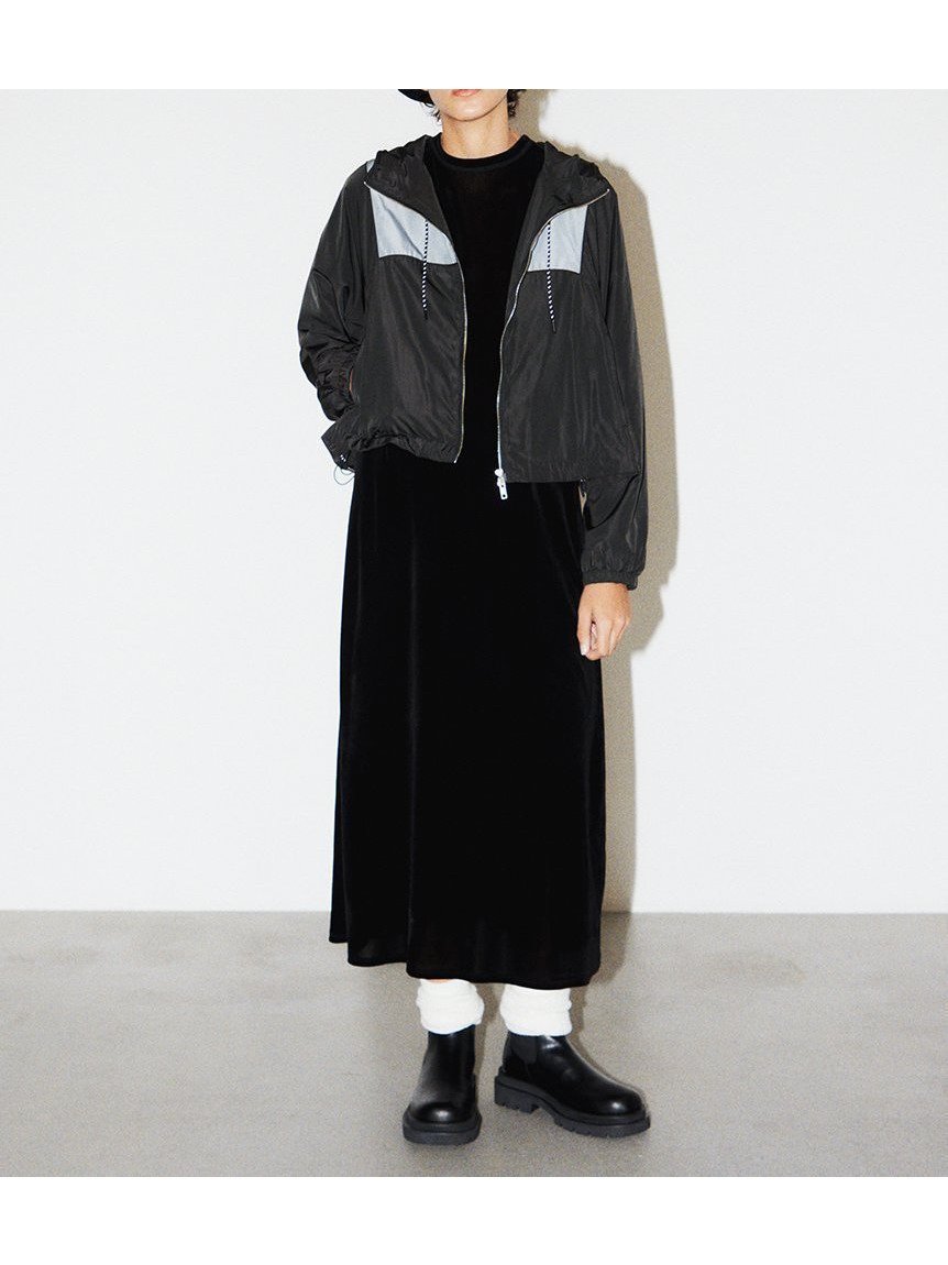 【ミラオーウェン/Mila Owen】のバックシャンフレンチスリーブベロアワンピース インテリア・キッズ・メンズ・レディースファッション・服の通販 founy(ファニー) 　ファッション　Fashion　レディースファッション　Fashion for Women　ワンピース　Dresses　インナー　Innerwear　ジャケット　Jacket, Outerwear　スマート　Smart, Elegant　トレンド　Trend, Trending Now　ベロア　Velour, Soft Velvet　ペチコート　Petticoat, Underskirt　夏　Summer　BLK[009]|ID: prp329100004828898 ipo3291000000035145207