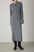 【クリエ コンフォルト/crie conforto】のポロリブニットワンピース GRY|ID: prp329100004828900 ipo3291000000035145224