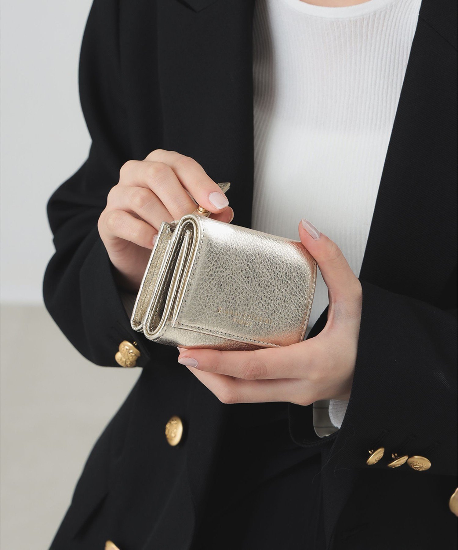 【デミルクス ビームス/Demi-Luxe BEAMS】のGIANNI CHIARINI / メタリック コンパクトウォレット インテリア・キッズ・メンズ・レディースファッション・服の通販 founy(ファニー) ファッション Fashion レディースファッション Fashion for Women ウォレット Wallet コンパクト Compact, Small Size シンプル Simple, Minimal メタリック Metallic, Shiny Finish PLATINO|ID: prp329100004829281 ipo3291000000035148402