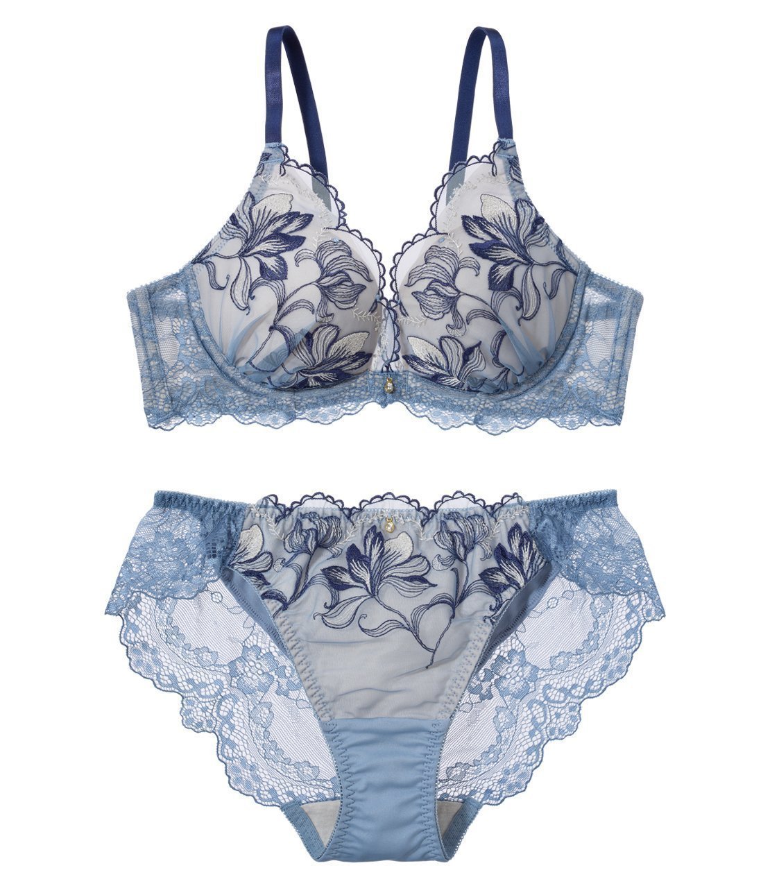 【ピーチジョン/PEACH JOHN】の【ボリュームアップ 谷間メイク】フラワースカラップレースブラセット インテリア・キッズ・メンズ・レディースファッション・服の通販 founy(ファニー) ファッション Fashion レディースファッション Fashion for Women ギャザー Gathered, Ruffled ショーツ Shorts, Short Pants スカラップ Scallop, Scalloped Edge ストレッチ Stretch, Stretchy Fabric センター Center, Center Line デコルテ Décolleté, Neckline ドロップ Drop Shoulder, Dropped Style フィット Fit, Slim Fit フロント Front, Front Design ブラジャー Bra, Lingerie ランジェリー Lingerie, Intimate Wear レギュラー Regular, Standard Fit レース Lace, Lace Fabric ワイヤー Wire, Wired Bra おすすめ Recommended / Our Picks ブルー|ID: prp329100004829288 ipo3291000000035148438