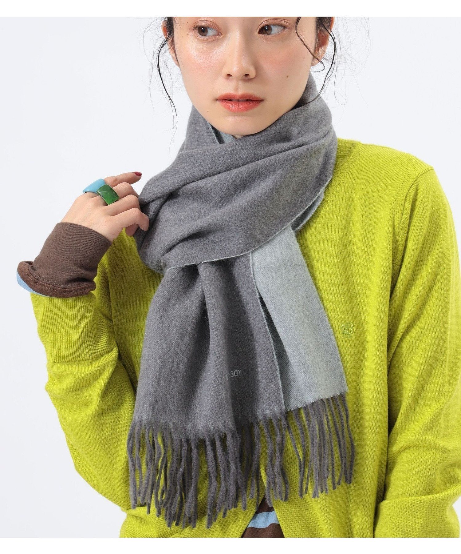 【ビームス ウイメン/BEAMS】の2トーン カシミヤ マフラー 25AW ギフト プレゼント ホリデー インテリア・キッズ・メンズ・レディースファッション・服の通販 founy(ファニー) 　ファッション　Fashion　レディースファッション　Fashion for Women　マフラー・スヌード / 冬小物の定番　Scarves & Mufflers　2025年　2025　2025-2026秋冬・A/W　Autumn/Winter 2025–26 AW25–26　おすすめ　Recommended / Our Picks　ギフト プレゼント　Gift / Present　ホリデーシーズン　Holiday Season　マフラー　Scarf, Muffler　リバーシブル　Reversible, Two-Sided　エレガント 上品　Elegant　A/W・秋冬　Autumn/Winter　GREY|ID: prp329100004829293 ipo3291000000035148465