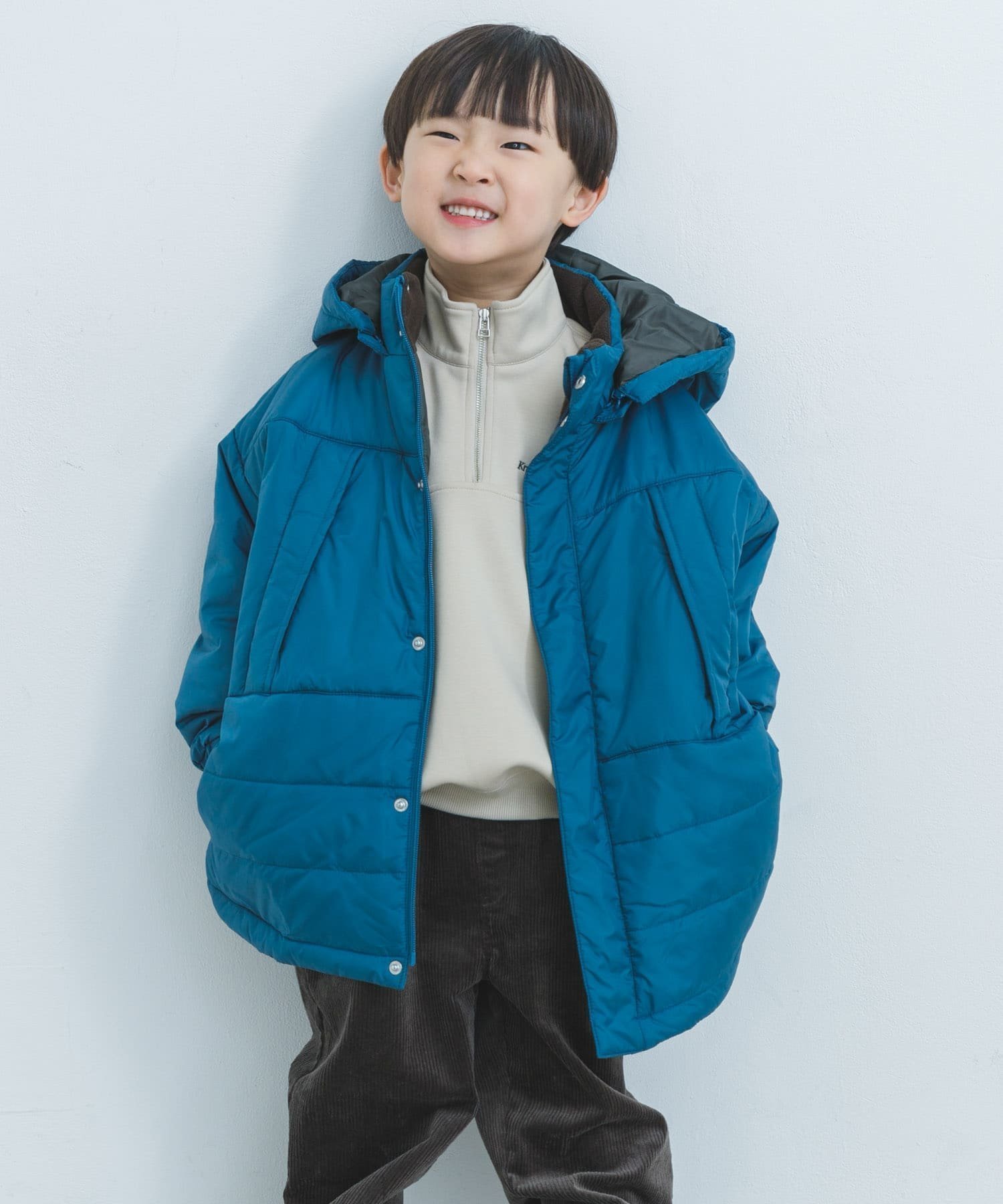 【アーバンリサーチ ドアーズ/URBAN RESEARCH DOORS / KIDS】の『洗濯可/撥水』THERMO ARENA中綿コート(KIDS) インテリア・キッズ・メンズ・レディースファッション・服の通販 founy(ファニー) 　ファッション　Fashion　キッズファッション　Fashion for Kids　ポケット　Pocket, Pocket Detail　防寒　Cold Protection, Winter-Ready　A/W・秋冬　Autumn/Winter　冬　Winter / This Winter　2025年　2025　2025-2026秋冬・A/W　Autumn/Winter 2025–26 AW25–26　BLUE|ID: prp329100004829295 ipo3291000000035148482