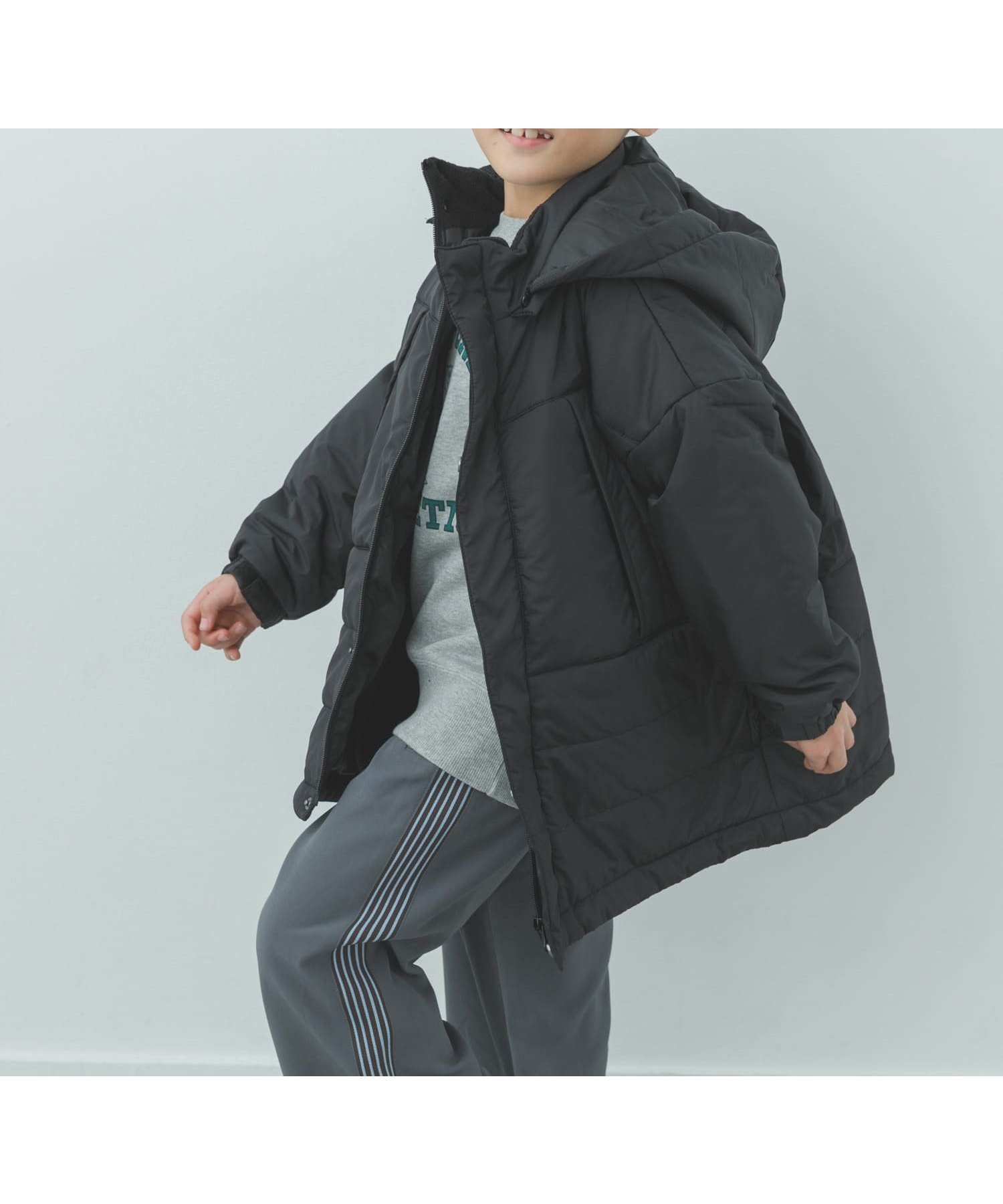 【アーバンリサーチ ドアーズ/URBAN RESEARCH DOORS / KIDS】の『洗濯可/撥水』THERMO ARENA中綿コート(KIDS) インテリア・キッズ・メンズ・レディースファッション・服の通販 founy(ファニー) 　ファッション　Fashion　キッズファッション　Fashion for Kids　ポケット　Pocket, Pocket Detail　防寒　Cold Protection, Winter-Ready　A/W・秋冬　Autumn/Winter　冬　Winter / This Winter　2025年　2025　2025-2026秋冬・A/W　Autumn/Winter 2025–26 AW25–26　BLACK|ID: prp329100004829295 ipo3291000000035148484
