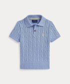 【ラルフローレン/RALPH LAUREN / KIDS】の(ボーイズ 2才~7才)ケーブルニット コットン ポロカラー セーター 人気、トレンドファッション・服の通販 founy(ファニー) ファッション Fashion キッズファッション Fashion for Kids セーター Sweater, Knitwear ボーイズ Boyish, Boy Style ポロシャツ Polo Shirt, Collared Tee リブニット Rib Knit, Ribbed Knit 半袖 Short Sleeve, Half Sleeve thumbnail 400ブルー|ID: prp329100004829299 ipo3291000000035148504