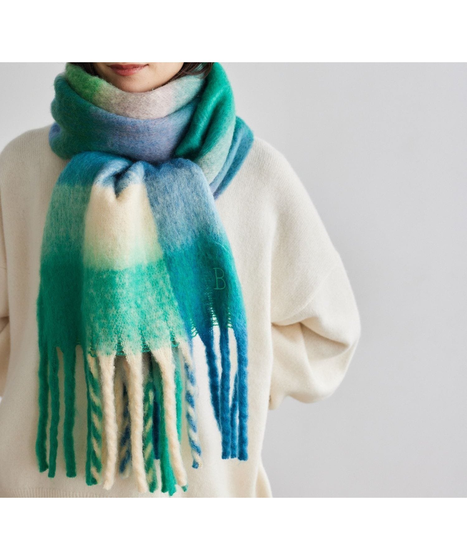 【バンヤードストーム/BARNYARDSTORM】の刺繍チェックストール【WEB限定カラー】 人気、トレンドファッション・服の通販 founy(ファニー) 　ファッション　Fashion　レディースファッション　Fashion for Women　ストール　Stole, Wrap　チェック　Check, Plaid, Tartan　人気　Popular, Best Seller　A/W・秋冬　Autumn/Winter　防寒　Cold Protection, Winter-Ready　 other-1|ID: prp329100004829309 ipo3291000000035148586