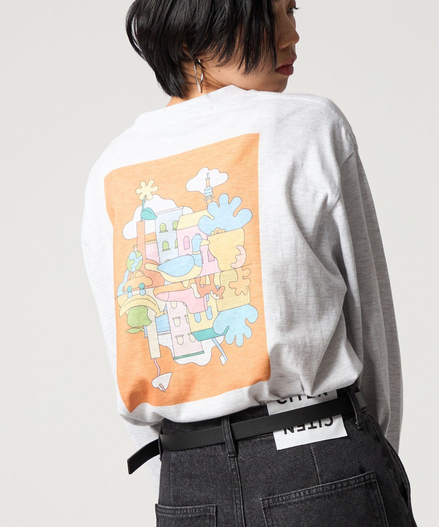 【シテン/CITEN】のA.Takahashi*CITEN ロンT 人気、トレンドファッション・服の通販 founy(ファニー) 　ファッション　Fashion　レディースファッション　Fashion for Women　トップス・カットソー　Cut & Sew Tops　ロングTシャツ・Tシャツ　Longline T-Shirts & Tees　イラスト　Illustration　カットソー　Cut and Sewn Top　カラフル　Colorful Design　グラフィック　Graphic, Graphic Design　シンプル　Simple, Minimal　スラックス　Slacks, Dress Pants　チャーム　Charm, Pendant　デニム　Denim, Jeans Material　フィット　Fit, Slim Fit　プリント　Print, Printed Pattern　ポーチ　Pouch, Small Case　モチーフ　Motif, Design Theme　ルーズ　Loose, Oversized　おすすめ　Recommended / Our Picks　旅行　Travel　卒業式　Graduation Ceremony　 other-1|ID: prp329100004829337 ipo3291000000035148894