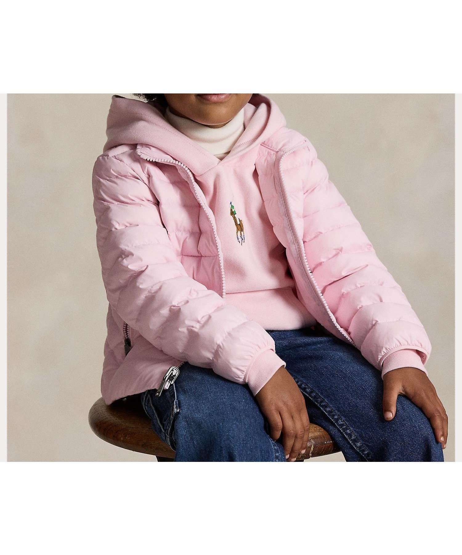 【ラルフローレン/RALPH LAUREN / KIDS】の(ボーイズ 2才~7才)P-Layer 2 パッカブル キルテッド ジャケット インテリア・キッズ・メンズ・レディースファッション・服の通販 founy(ファニー) ファッション Fashion キッズファッション Fashion for Kids アウター Coat Outerwear /Kids カフス Cuff Design ジャケット Jacket, Outerwear ダウン Down, Puffer 長袖 Long Sleeve, Full Sleeve フィット Fit, Slim Fit フロント Front, Front Design プリント Print, Printed Pattern ボーイズ Boyish, Boy Style モックネック Mock Neck, Short Turtleneck 650ピンク|ID: prp329100004829338 ipo3291000000035148897