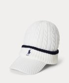 【ラルフローレン/RALPH LAUREN】の(POLO GOLF)ロゴ ケーブルニット キャップ 人気、トレンドファッション・服の通販 founy(ファニー) ファッション Fashion レディースファッション Fashion for Women トップス・カットソー Cut & Sew Tops ニット Knit Tops & Sweaters ゴルフ Golf アクリル Acrylic Material キャップ Cap, Baseball Cap クラウン Crown, Royal Motif ストライプ Stripe, Striped Pattern フロント Front, Front Design リブニット Rib Knit, Ribbed Knit thumbnail 100ホワイト|ID: prp329100004829360 ipo3291000000035149143