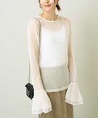 【アー ヴェー ヴェー/a.v.v】のベルスリーブドットチュールトップス アイボリー|ID: prp329100004829371 ipo3291000000035149207