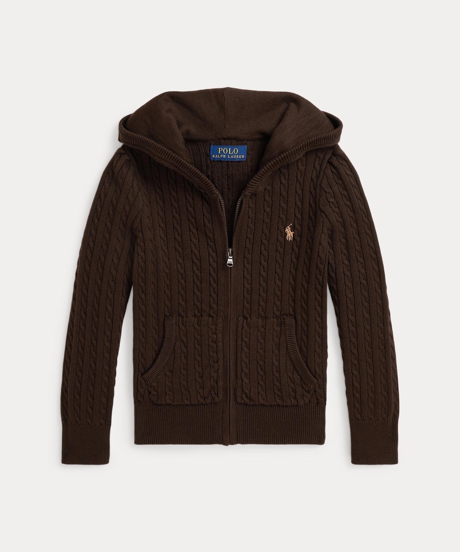 【ラルフローレン/RALPH LAUREN / KIDS】の(ガールズ 2才~6才)ミニケーブル コットン フルジップ フーディ インテリア・キッズ・メンズ・レディースファッション・服の通販 founy(ファニー) ファッション Fashion キッズファッション Fashion for Kids カフス Cuff Design 長袖 Long Sleeve, Full Sleeve ポケット Pocket, Pocket Detail リブニット Rib Knit, Ribbed Knit 200ブラウン|ID: prp329100004829381 ipo3291000000035149275