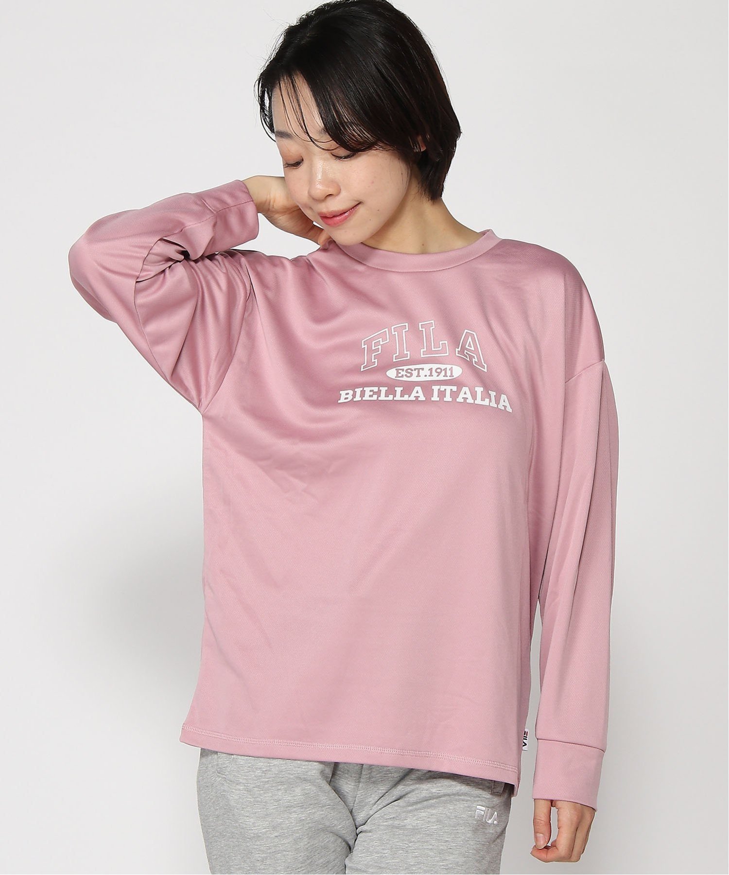 【ニッキー/nikki】のFILA/長袖Tシャツ インテリア・キッズ・メンズ・レディースファッション・服の通販 founy(ファニー) 　ファッション　Fashion　レディースファッション　Fashion for Women　トップス・カットソー　Cut & Sew Tops　シャツ・ブラウス・オフィスカジュアル　Elegant Blouses & Button-Ups　ロングTシャツ・Tシャツ　Longline T-Shirts & Tees　アウトドア　Outdoor Clothing　ランニング　Running, Running Wear, Activewear, Jogging　長袖　Long Sleeve, Full Sleeve　LPK|ID: prp329100004829409 ipo3291000000035149555