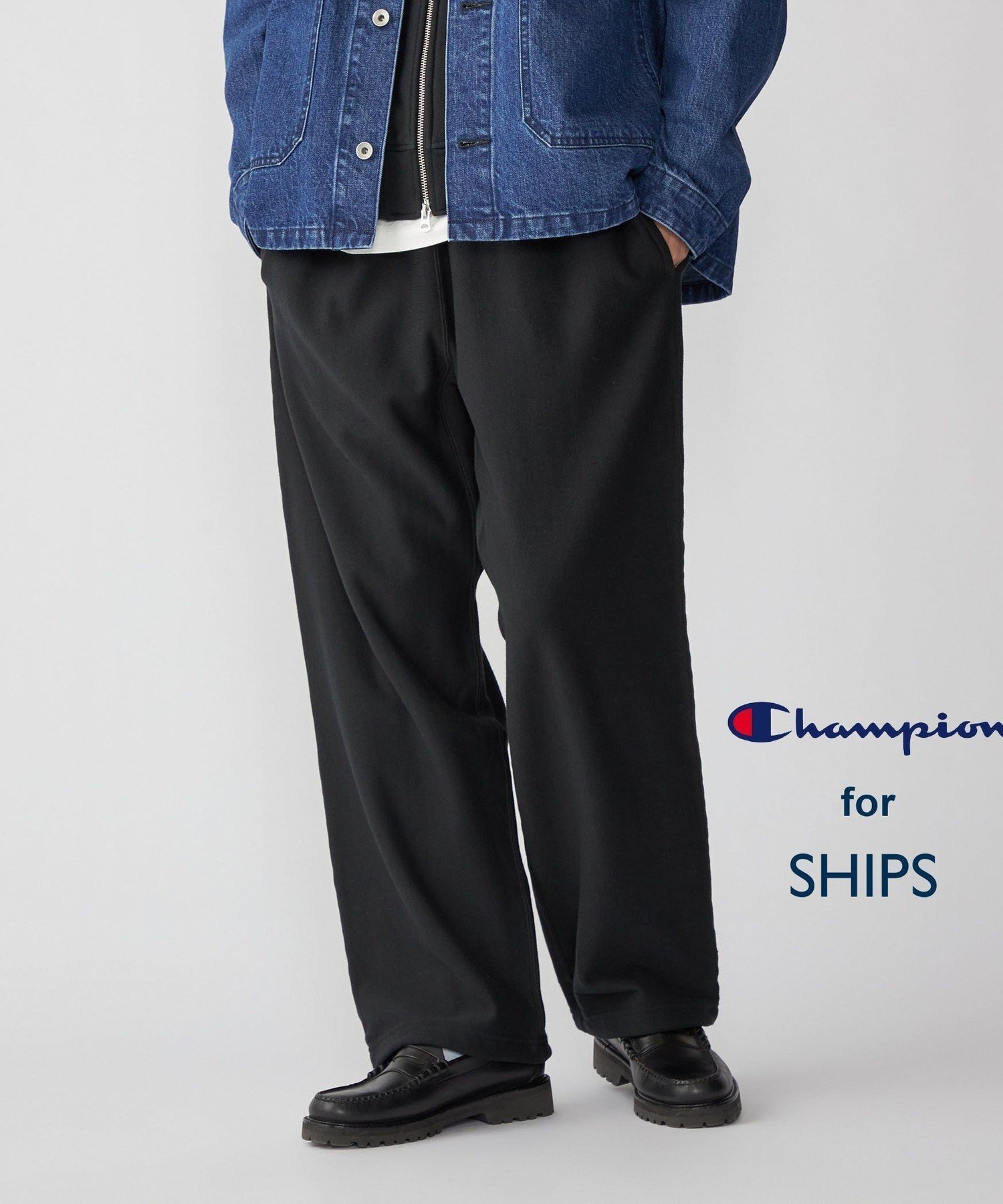 【シップス/SHIPS / MEN】の【SHIPS別注】Champion リバースウィーブ ワイド スウェット パンツ インテリア・キッズ・メンズ・レディースファッション・服の通販 founy(ファニー) ファッション Fashion メンズファッション Fashion for Men ボトムス Bottoms 春 Spring スウェット / スエット Sweatshirt, Sweatwear セットアップ Set-Up, Coordinated Outfit ニューヨーク New York, NYC Style パターン Pattern, Design Print 別注 Limited Edition, Custom Order ワイド Wide, Wide Fit ブラック|ID: prp329100004829432 ipo3291000000035149849