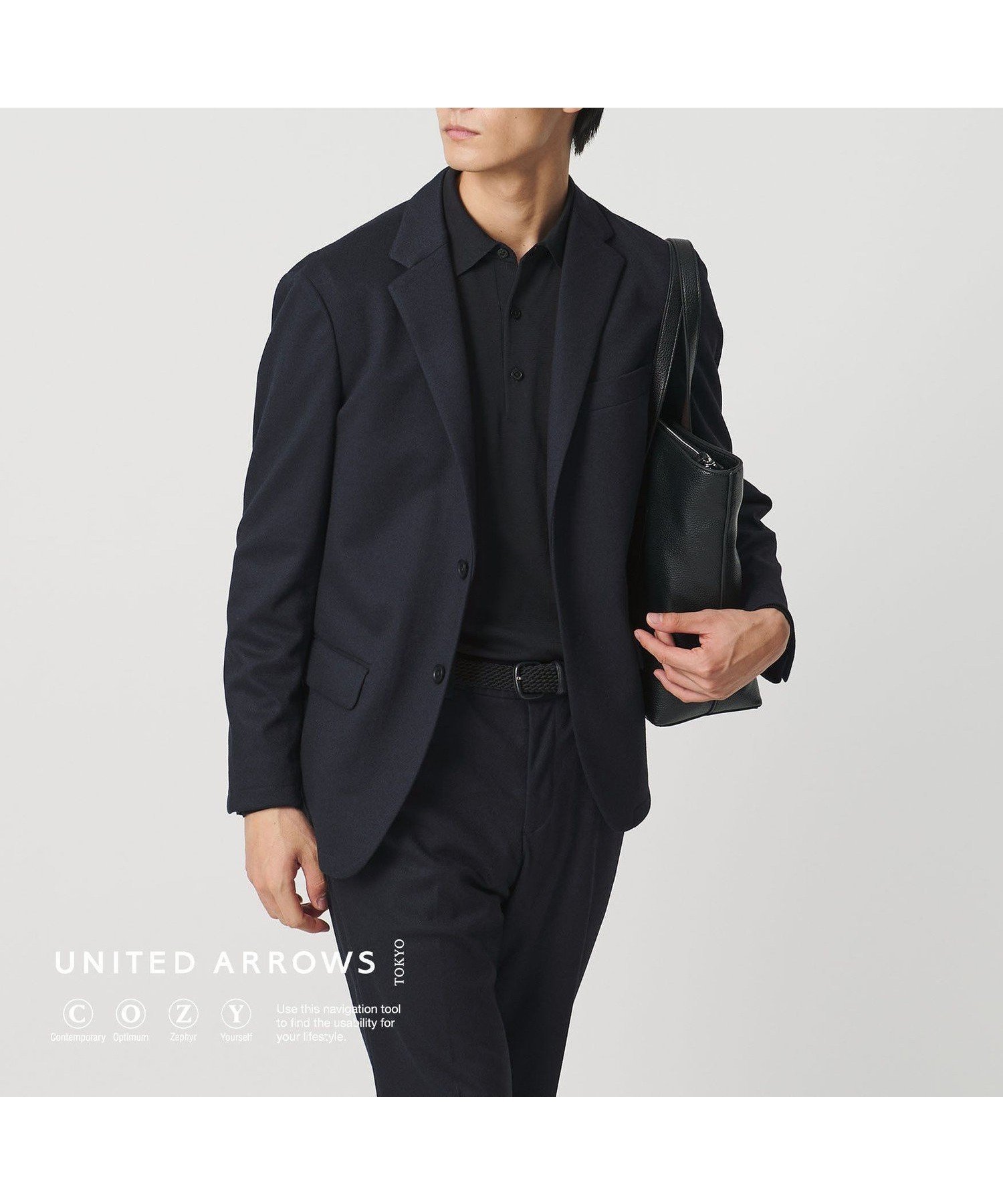 【ユナイテッドアローズ/UNITED ARROWS / MEN】のホームスパン ジャージー シングル2ボタン テーラードジャケット UA COZY ウォッシャブル ヨコストレッチ 防しわ インテリア・キッズ・メンズ・レディースファッション・服の通販 founy(ファニー) 　ファッション　Fashion　メンズファッション　Fashion for Men　ウォッシャブル　Machine Washable　ジャケット　Jacket, Outerwear　ストレッチ　Stretch, Stretchy Fabric　スラックス　Slacks, Dress Pants　セットアップ　Set-Up, Coordinated Outfit　フォルム　Silhouette, Form　フラップ　Flap, Flap Pocket　フロント　Front, Front Design　ポケット　Pocket, Pocket Detail　リラックス　Relax, Relaxed Fit　冬　Winter / This Winter　ビジネス 仕事 通勤　Business / Work / Commuting　NAVY|ID: prp329100004829458 ipo3291000000035150034