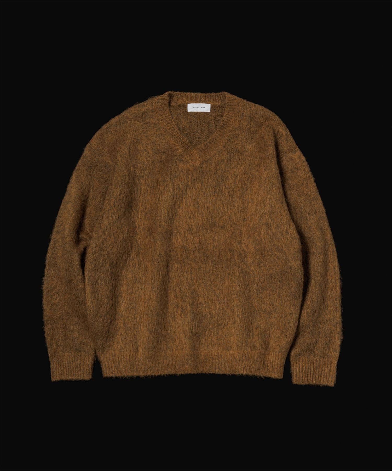 【アダムエロペ /ADAM ET ROPE' / MEN】のモヘアミックス オーバーサイズ Vネックニット インテリア・キッズ・メンズ・レディースファッション・服の通販 founy(ファニー) 　ファッション　Fashion　メンズファッション　Fashion for Men　ウォーム　Warm Fabric　カーディガン　Cardigan, Knitwear　ジャカード／ジャガード　Jacquard, Woven Pattern　ダブル　Double, Double-Breasted　フィット　Fit, Slim Fit　ポケット　Pocket, Pocket Detail　ミックス　Mix, Mixed Style　リラックス　Relax, Relaxed Fit　冬　Winter / This Winter　A/W・秋冬　Autumn/Winter　おすすめ　Recommended / Our Picks　エレガント 上品　Elegant　ホリデーシーズン　Holiday Season　キャメル(25)|ID: prp329100004829483 ipo3291000000035150292