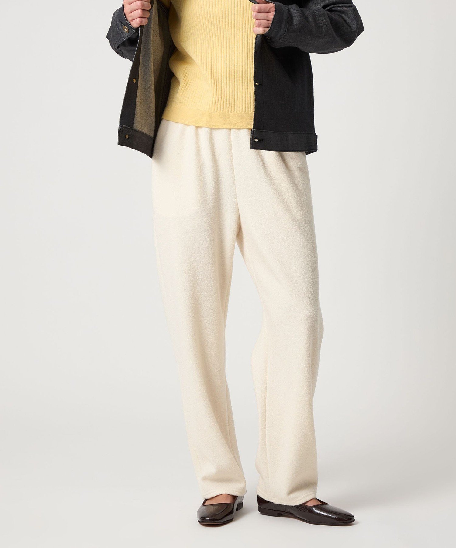 【ビューティ&ユース ユナイテッドアローズ/BEAUTY&YOUTH / UNITED ARROWS】のSteven Alan ブークレ ダンボール パンツ インテリア・キッズ・メンズ・レディースファッション・服の通販 founy(ファニー) 　ファッション　Fashion　レディースファッション　Fashion for Women　パンツ　Pants & Trousers　スウェット / スエット　Sweatshirt, Sweatwear　セットアップ　Set-Up, Coordinated Outfit　ワイド　Wide, Wide Fit　OFF WHITE|ID: prp329100004829488 ipo3291000000035150326