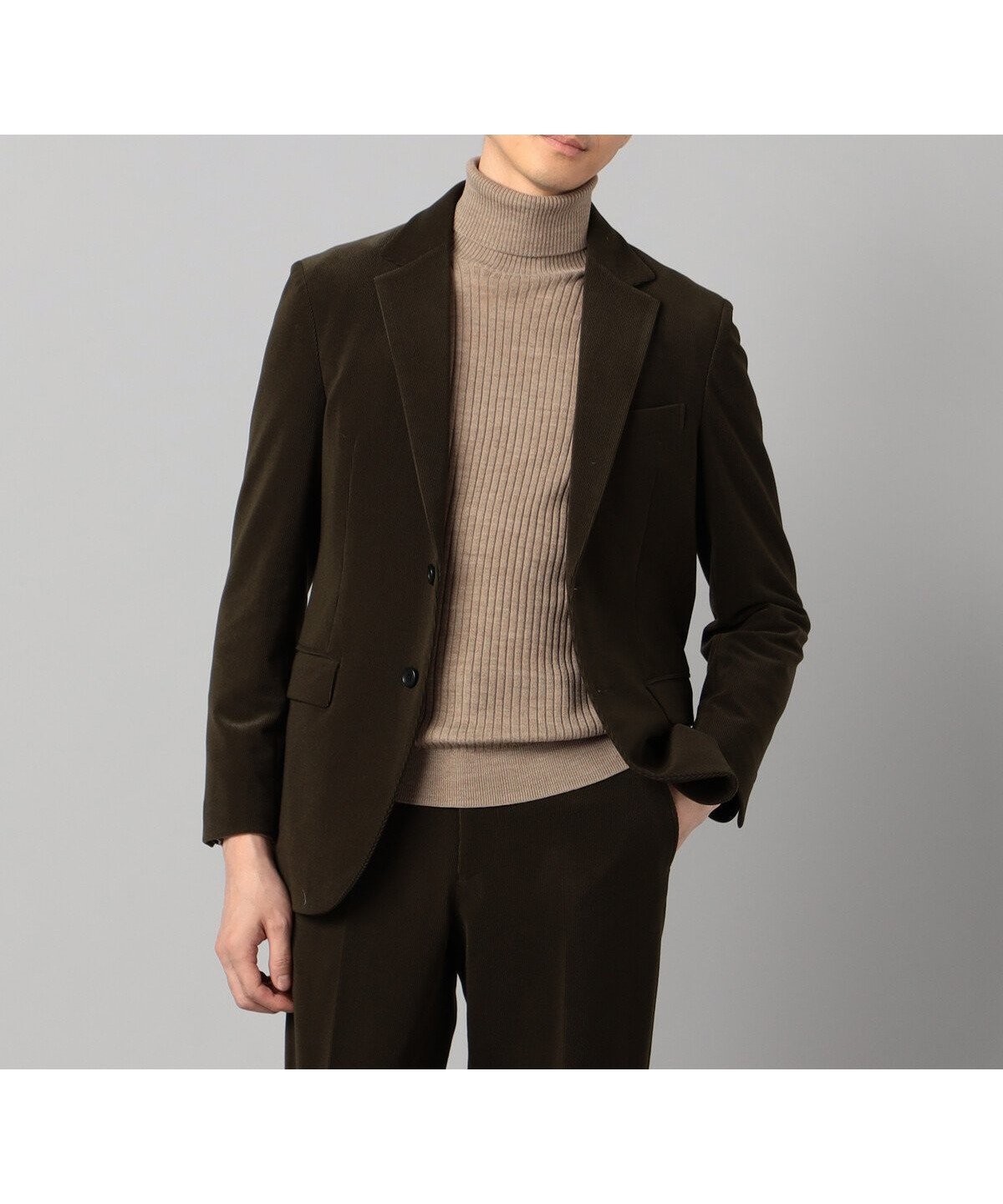 【コムサ メン/COMME CA / MEN】の【セットアップ対応】福井産トリコットコーデュロイ テーラードジャケット インテリア・キッズ・メンズ・レディースファッション・服の通販 founy(ファニー) ファッション Fashion メンズファッション Fashion for Men セットアップ Matching Sets ウォッシャブル Machine Washable コーデュロイ Corduroy, Cord Fabric 軽量 Lightweight, Ultra Light シンプル Simple, Minimal ストレッチ Stretch, Stretchy Fabric スーツ Suit, Formalwear セットアップ Set-Up, Coordinated Outfit ポケット Pocket, Pocket Detail エレガント 上品 Elegant カーキ|ID: prp329100004829495 ipo3291000000035150384