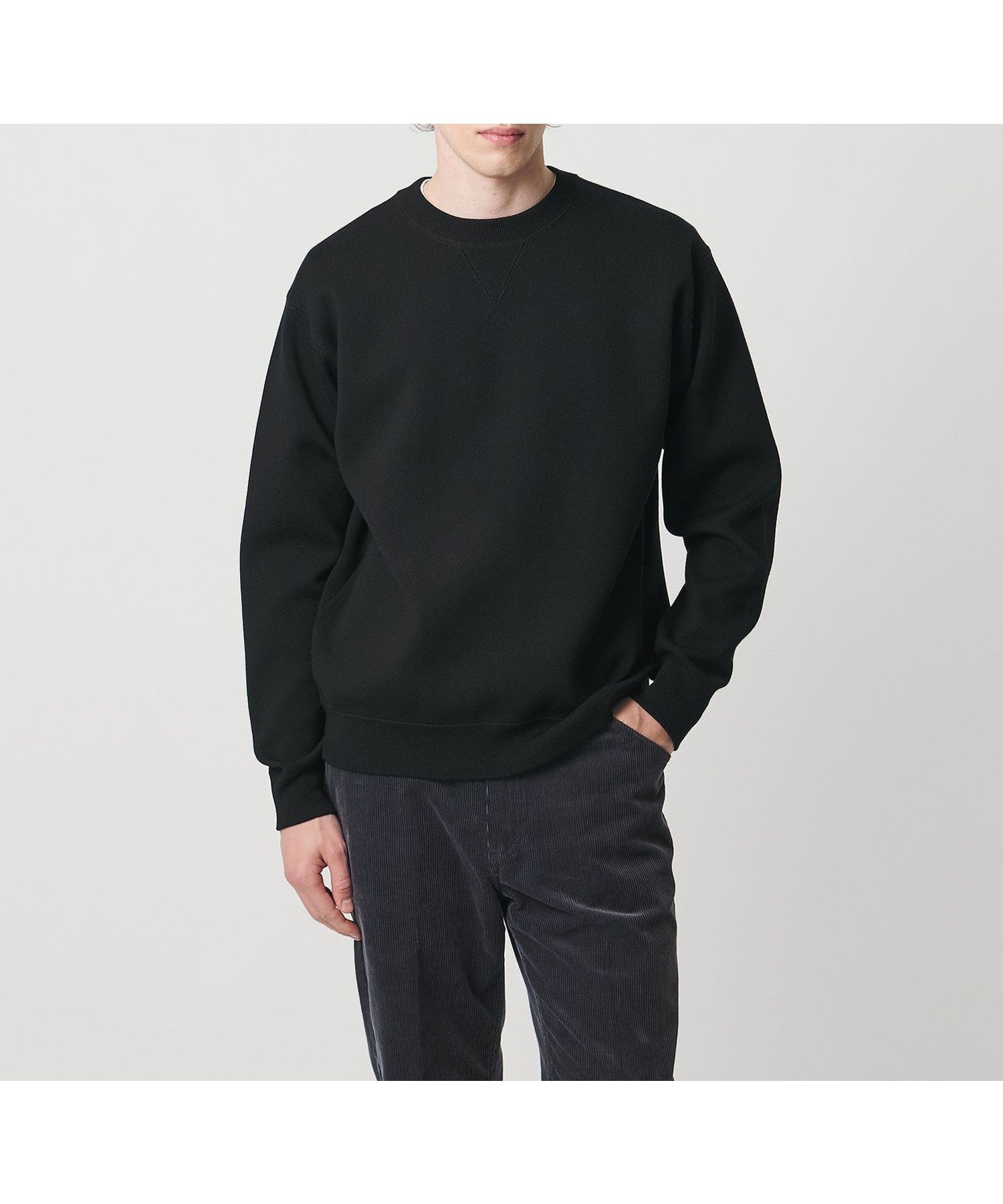 【ユナイテッドアローズ/UNITED ARROWS / MEN】のウール カシミヤ クルーネック スウェットニット インテリア・キッズ・メンズ・レディースファッション・服の通販 founy(ファニー) ファッション Fashion メンズファッション Fashion for Men インナー Innerwear カットソー Cut and Sewn Top スウェット / スエット Sweatshirt, Sweatwear ダウン Down, Puffer フォルム Silhouette, Form エレガント 上品 Elegant BLACK|ID: prp329100004829501 ipo3291000000035150416