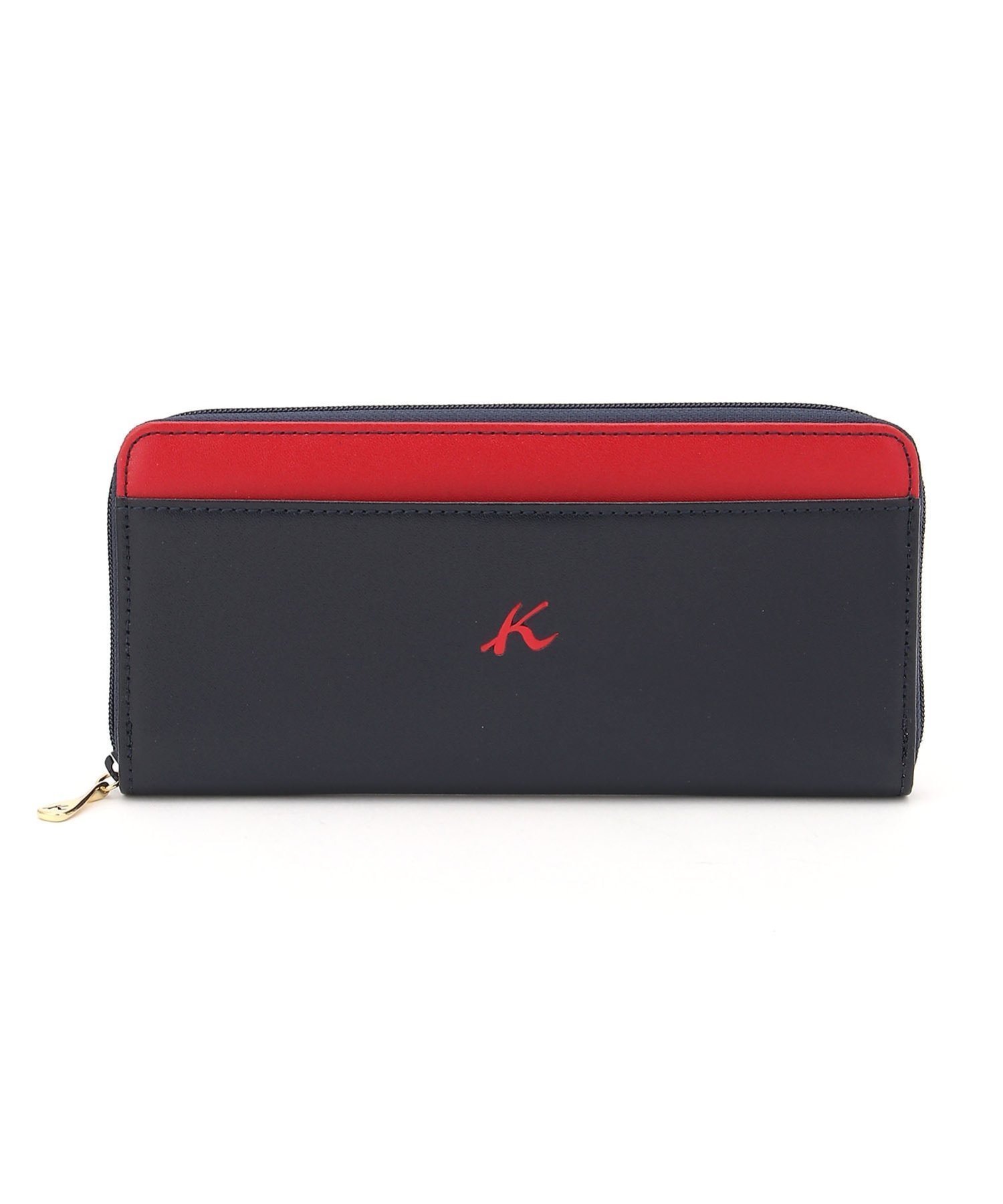 【キタムラケイツウ/KitamuraK2】のKitamuraK2/牛革ラウンド型長財布 D-82 インテリア・キッズ・メンズ・レディースファッション・服の通販 founy(ファニー) 　ファッション　Fashion　レディースファッション　Fashion for Women　ミニ財布・二つ折り財布　Wallets & Card Cases　ガラス　Glass, Glassware　クラシカル　Classical, Vintage-Inspired　コイン　Coin, Coin Design　コンパクト　Compact, Small Size　財布　Wallet, Purse　ポケット　Pocket, Pocket Detail　ラウンド　Round, Round Neck　おすすめ　Recommended / Our Picks　日本製　Made In Japan　コン/アカ|ID: prp329100004829520 ipo3291000000035150533