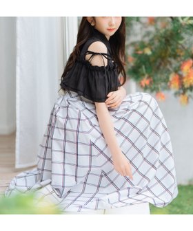 【ウィルセレクション/WILLSELECTION】のチェック柄タックギャザースカート 人気、トレンドファッション・服の通販 founy(ファニー) ファッション Fashion レディースファッション Fashion for Women スカート Skirts チェック Check, Plaid, Tartan レース Lace, Lace Fabric エレガント 上品 Elegant |ID:prp329100004829563