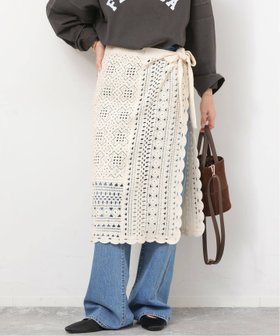 【ジャーナルスタンダード レリューム/JOURNAL STANDARD relume】のクロシェレースラップスカート 人気、トレンドファッション・服の通販 founy(ファニー) ファッション Fashion レディースファッション Fashion for Women スカート Skirts 2026年 2026 カーディガン Cardigan, Knitwear クロシェ Crochet, Knitted Lace スラックス Slacks, Dress Pants デニム Denim, Jeans Material リネン Linen, Linen Fabric レース Lace, Lace Fabric 春 Spring |ID:prp329100004829570