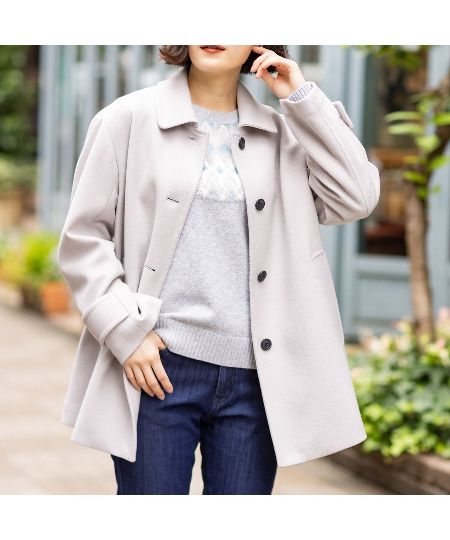 【プチ オンフルール/Petit Honfleur】のステンカラーコート 人気、トレンドファッション・服の通販 founy(ファニー) ファッション Fashion レディースファッション Fashion for Women アウター Coat / Outerwear Collection コート・ロングコート・ピーコート Long Coats, Peacoats & More おすすめ Recommended / Our Picks ドット Polka Dot, Dot Pattern ベーシック Basic, Essential エレガント 上品 Elegant 冬 Winter / This Winter 定番 Standard, Basic Item other-1|ID: prp329100004829574 ipo3291000000035151260