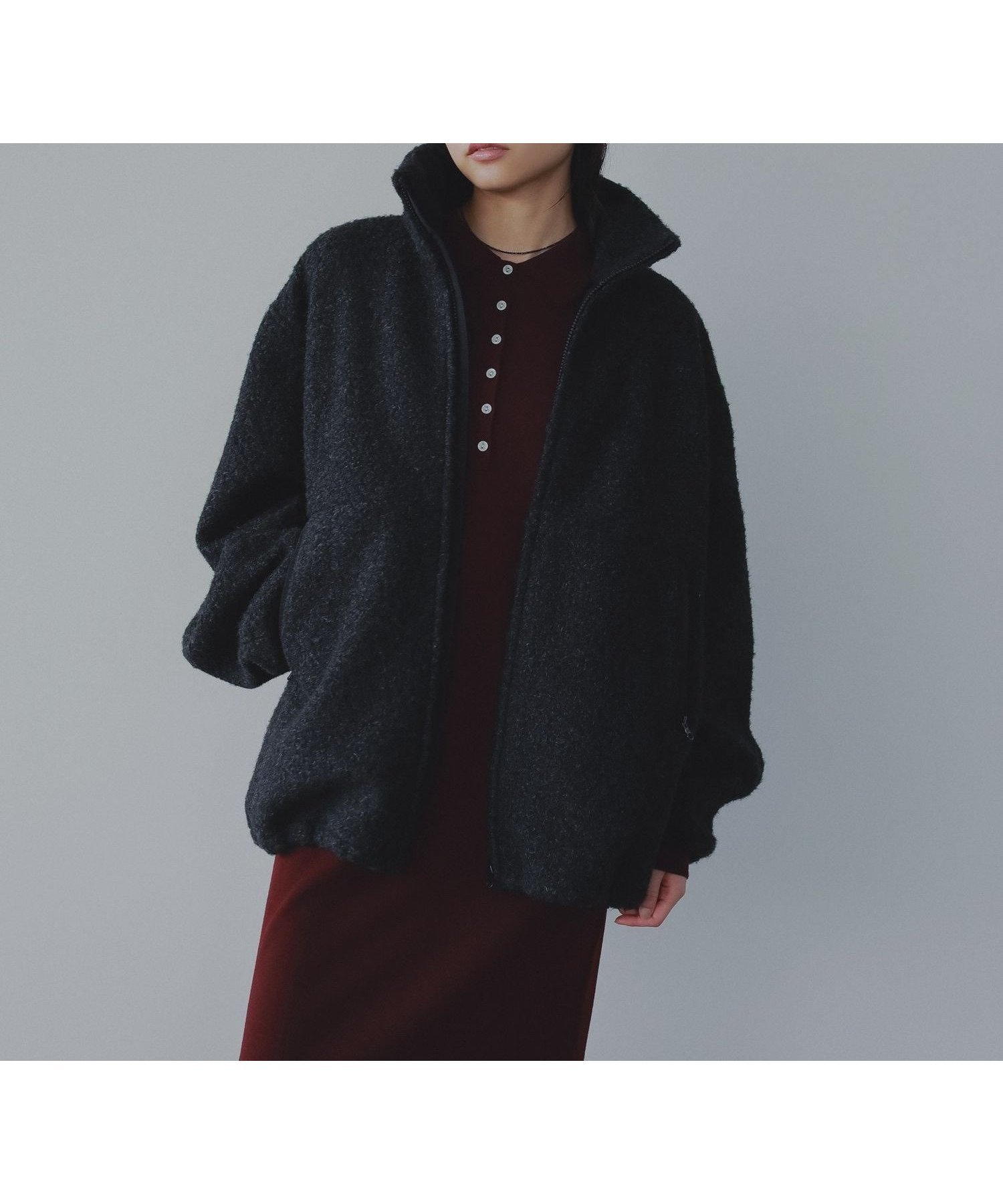 【アパートバイローリーズ/apart by lowrys】の【セットアップ対応】ブラッシュドメルトンブルゾン インテリア・キッズ・メンズ・レディースファッション・服の通販 founy(ファニー) 　ファッション　Fashion　レディースファッション　Fashion for Women　アウター　Coat / Outerwear Collection　ブルゾンジャケット・スポーティアウター　Blouson Jackets　おすすめ　Recommended / Our Picks　スポーティ　Sporty, Casual Athletic　セットアップ　Set-Up, Coordinated Outfit　ブルゾン　Blouson, Bomber Jacket　ミックス　Mix, Mixed Style　ミニスカート　Mini Skirt, Short Skirt　軽量　Lightweight, Ultra Light　チャコールグレー18|ID: prp329100004829583 ipo3291000000035151377