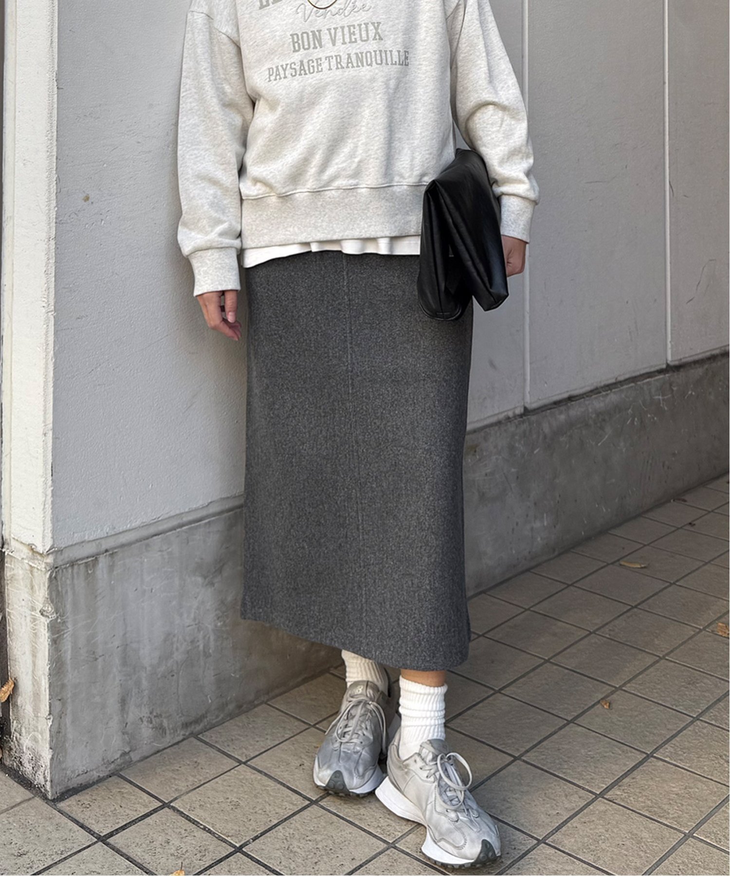 【エルビーシー/LBC】のジャージメルトンIラインスカート インテリア・キッズ・メンズ・レディースファッション・服の通販 founy(ファニー) ファッション Fashion レディースファッション Fashion for Women スカート Skirts カットソー Cut and Sewn Top ストレッチ Stretch, Stretchy Fabric エレガント 上品 Elegant 冬 Winter / This Winter 定番 Standard, Basic Item グレー|ID: prp329100004829587 ipo3291000000035151413