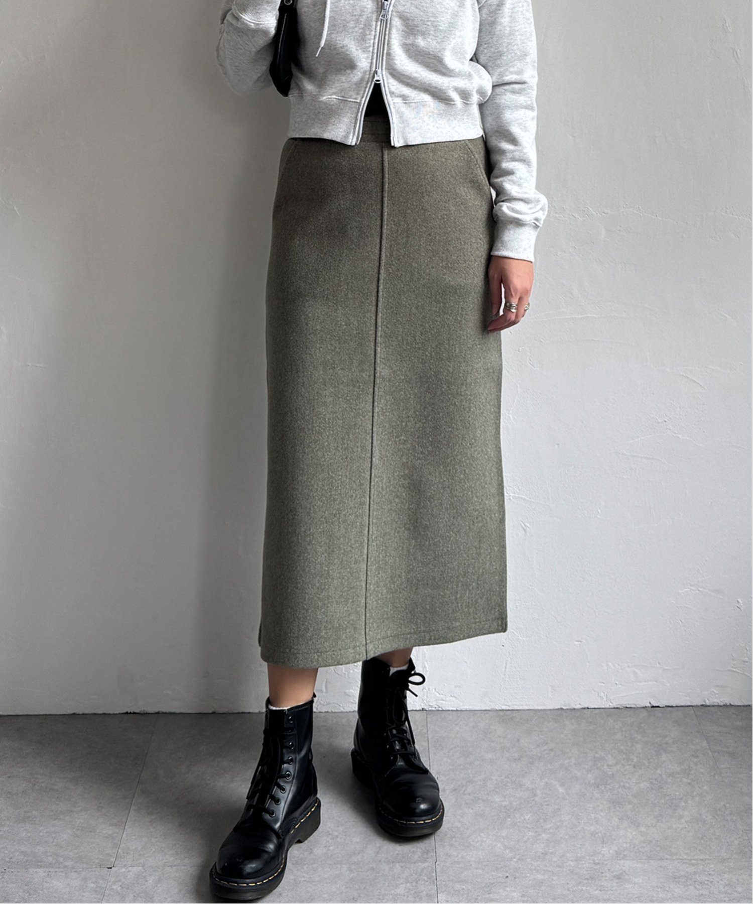 【エルビーシー/LBC】のジャージメルトンIラインスカート インテリア・キッズ・メンズ・レディースファッション・服の通販 founy(ファニー) ファッション Fashion レディースファッション Fashion for Women スカート Skirts カットソー Cut and Sewn Top ストレッチ Stretch, Stretchy Fabric エレガント 上品 Elegant 冬 Winter / This Winter 定番 Standard, Basic Item カーキ|ID: prp329100004829587 ipo3291000000035151416