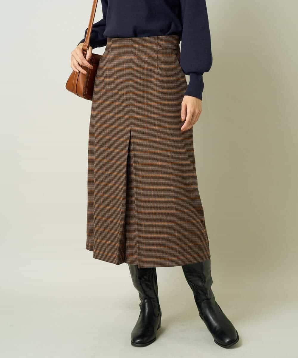 【アー ヴェー ヴェー/a.v.v】の起毛チェックAラインスカート インテリア・キッズ・メンズ・レディースファッション・服の通販 founy(ファニー) ファッション Fashion レディースファッション Fashion for Women スカート Skirts Aライン・フレアスカート A-Line & Flared Skirts シンプル Simple, Minimal スウェット / スエット Sweatshirt, Sweatwear ストレッチ Stretch, Stretchy Fabric センター Center, Center Line チェック Check, Plaid, Tartan プリーツ Pleats, Pleated ボックス Boxy, Box Shape 楽ちん Easy Fit, Comfortable 再入荷 Restock / Back in Stock おすすめ Recommended / Our Picks ブラウン|ID: prp329100004829592 ipo3291000000035151435