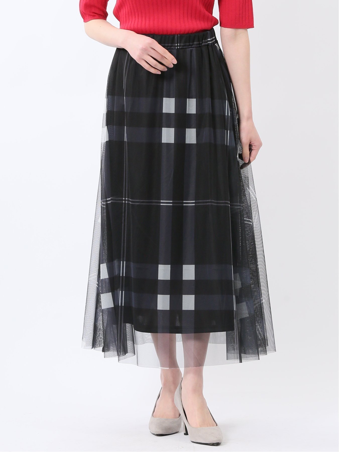 【タカキュー/TAKA-Q】のチャームベリーチック/CHRM BERRY TIC チュールチェック柄 ギャザースカート インテリア・キッズ・メンズ・レディースファッション・服の通販 founy(ファニー) ファッション Fashion レディースファッション Fashion for Women スカート Skirts ウォッシャブル Machine Washable 春 Spring ギャザー Gathered, Ruffled シンプル Simple, Minimal チェック Check, Plaid, Tartan チュール Tulip, Tulip Motif フィット Fit, Slim Fit プリント Print, Printed Pattern モノトーン Monotone, Black and White リラックス Relax, Relaxed Fit ロング Long, Long-Length S/S・春夏 SS, Spring/Summer, Warm Season おすすめ Recommended / Our Picks 夏 Summer 05黒|ID: prp329100004829599 ipo3291000000035151475