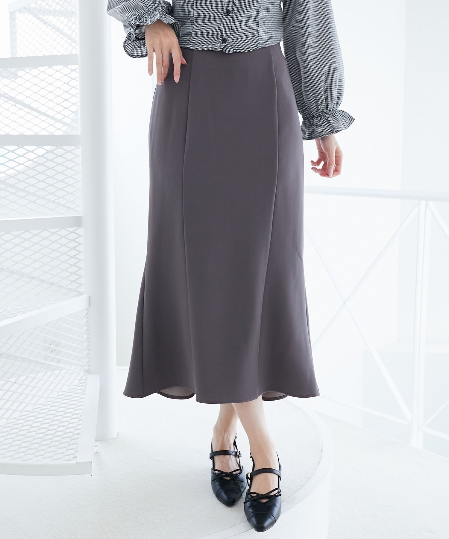 【マジェスティック レゴン/MAJESTIC LEGON】の◎ベーシックマーメイドスカート インテリア・キッズ・メンズ・レディースファッション・服の通販 founy(ファニー) ファッション Fashion レディースファッション Fashion for Women スカート Skirts ダウン Down, Puffer フィット Fit, Slim Fit フェミニン Feminine, Girly マーメイド Mermaid, Fishtail Silhouette ルーズ Loose, Oversized 再入荷 Restock / Back in Stock エレガント 上品 Elegant C/グレー|ID: prp329100004829604 ipo3291000000035151511