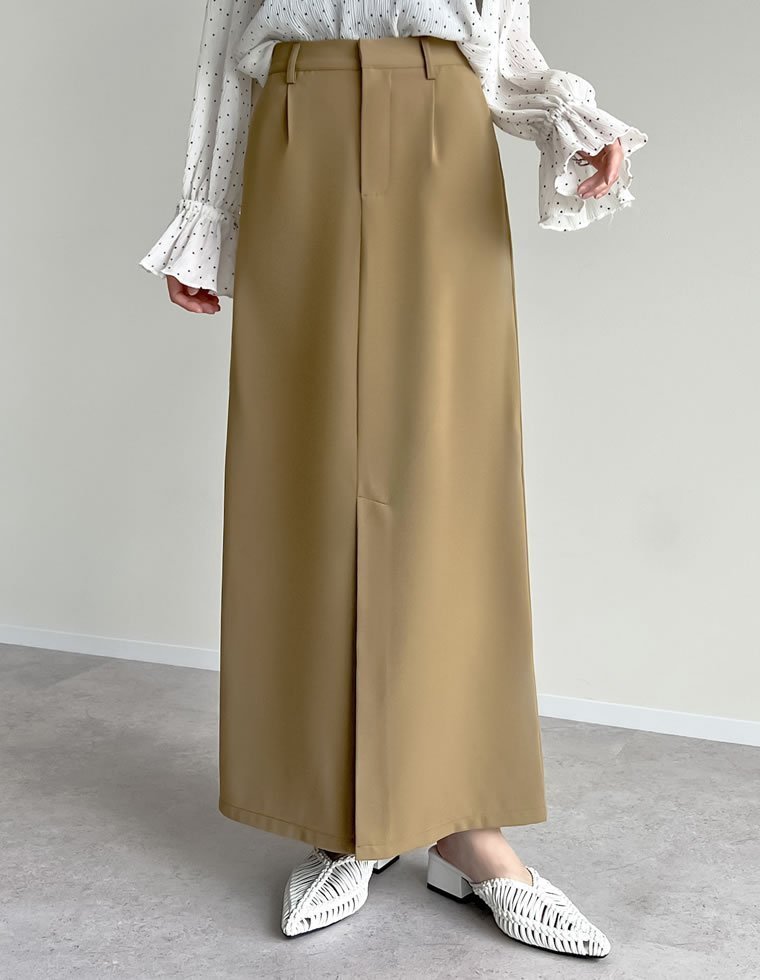 【リエディ/Re:EDIT】のカットツイルセンターベンツスカート インテリア・キッズ・メンズ・レディースファッション・服の通販 founy(ファニー) 　ファッション　Fashion　レディースファッション　Fashion for Women　スカート　Skirts　2025年　2025　2025春夏・S/S　Spring/Summer 2025 SS25　コンパクト　Compact, Small Size　ジャケット　Jacket, Outerwear　セットアップ　Set-Up, Coordinated Outfit　バランス　Balance, Style Balance　フロント　Front, Front Design　ベーシック　Basic, Essential　ループ　Loop, Loop Knit　ロング　Long, Long-Length　キャメルベージュ|ID: prp329100004829608 ipo3291000000035151575
