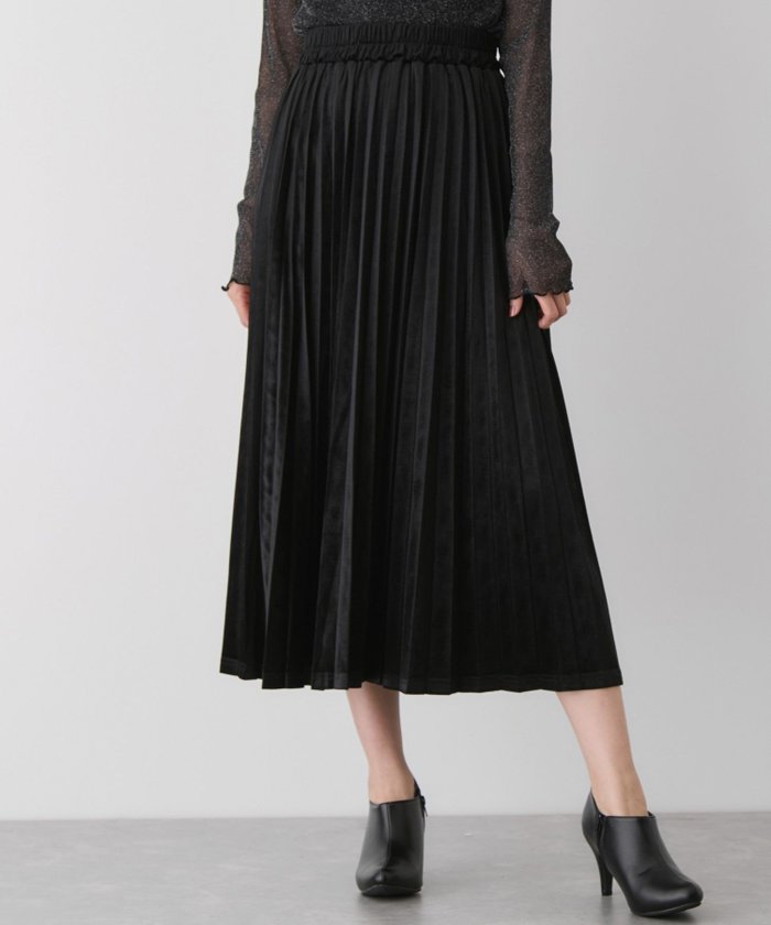 【ジャイロ/JAYRO】のストレッチベロアプリーツスカート インテリア・キッズ・メンズ・レディースファッション・服の通販 founy(ファニー) https://founy.com/ ファッション Fashion レディースファッション Fashion for Women スカート Skirts プリーツスカート / 上品フェミニンスタイル Pleated Skirts セーター Sweater, Knitwear フェミニン Feminine, Girly プリーツ Pleats, Pleated ベロア Velour, Soft Velvet ポケット Pocket, Pocket Detail ライダースジャケット Riders, Biker Jacket 楽ちん Easy Fit, Comfortable 冬 Winter / This Winter A/W・秋冬 Autumn/Winter エレガント 上品 Elegant |ID: prp329100004829612 ipo3291000000035151606
