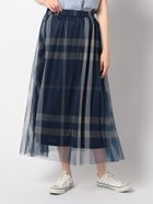 【ニコル/NICOLE】のチュールチェックスカート 人気、トレンドファッション・服の通販 founy(ファニー) ファッション Fashion レディースファッション Fashion for Women スカート Skirts チェック Check, Plaid, Tartan チュール Tulip, Tulip Motif トレーナー Sweatshirt, Trainer プリント Print, Printed Pattern ロング Long, Long-Length thumbnail 67ネイビー|ID: prp329100004829623 ipo3291000000035151756